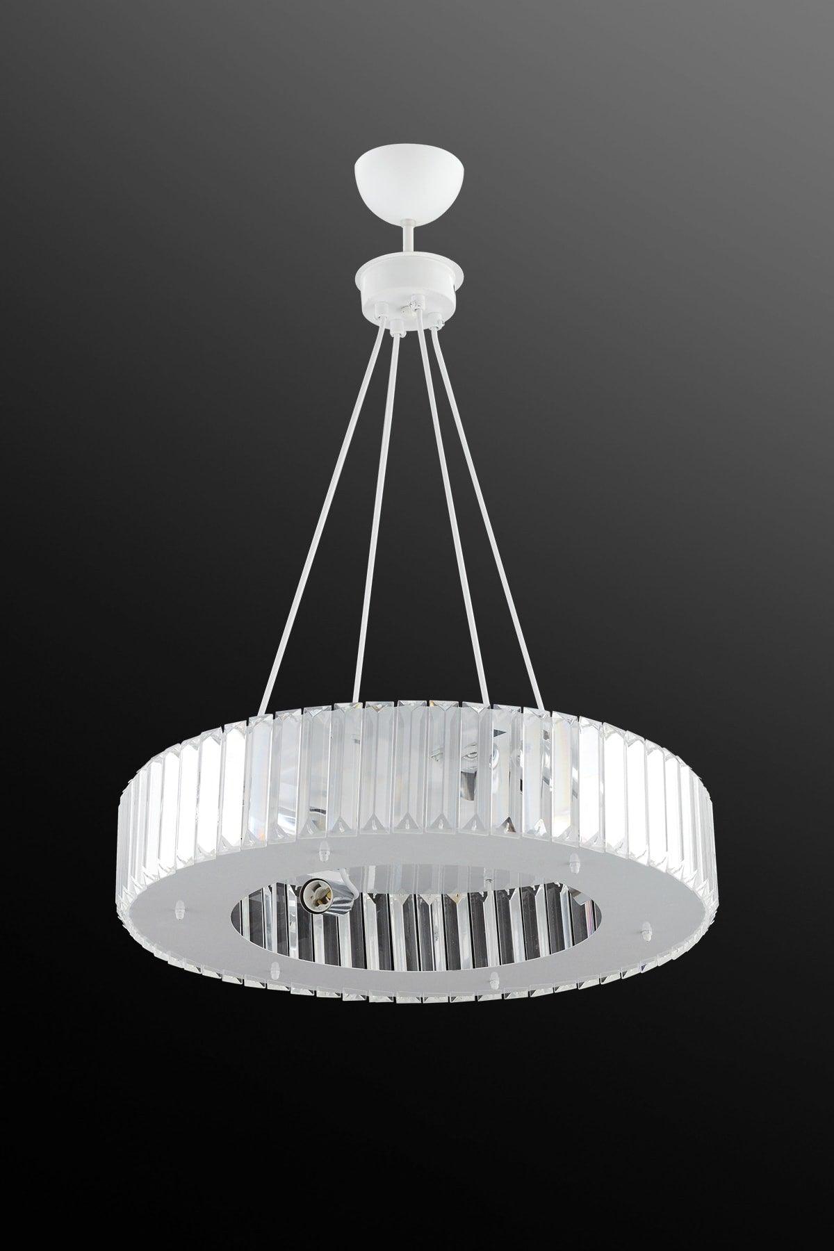 Luxury Diamond 47 Cm White Chandelier - Swordslife