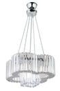 Lux Diamond Daisy Chrome 5 Pcs Double Decker Chandelier - Swordslife