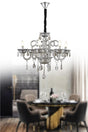 Lux Glass Arm 5 Piece Smoked Crystal Stone Chandelier - Swordslife