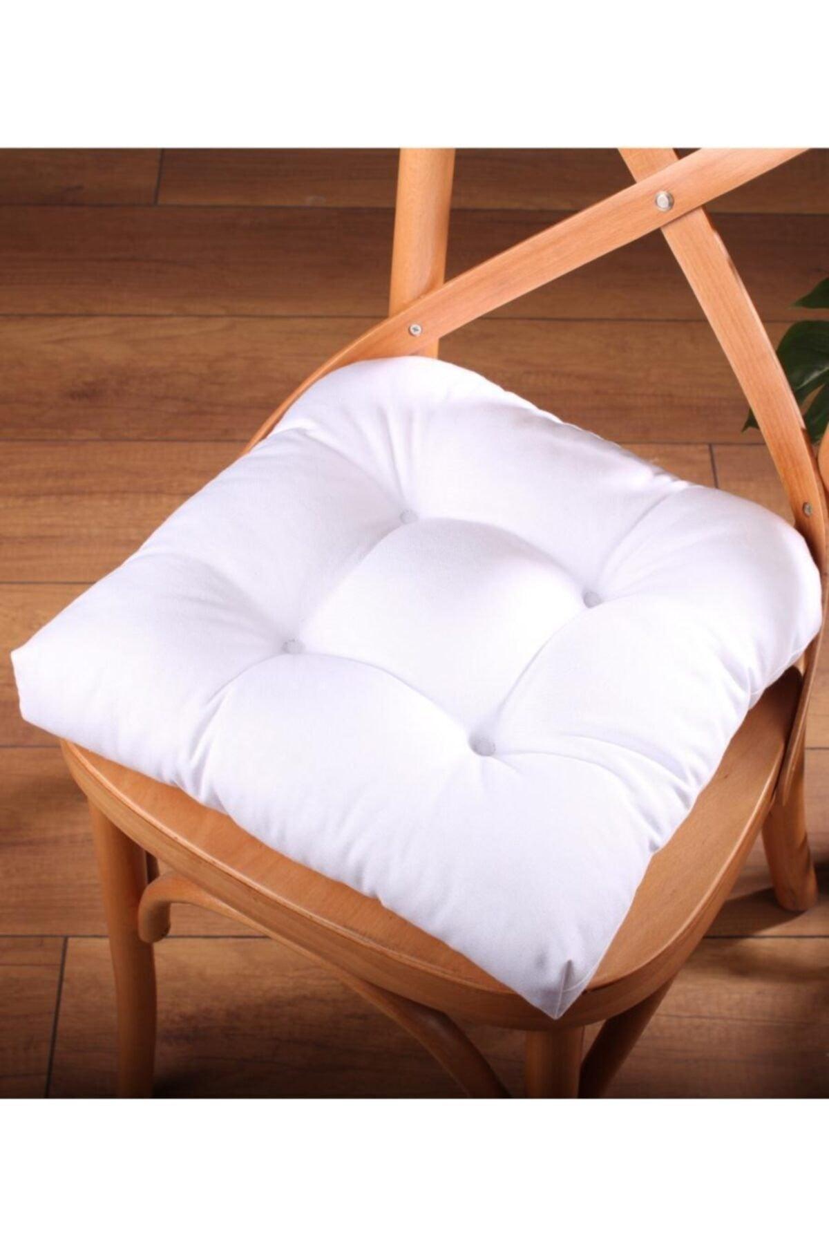 Lux Pofidik White Chair Cushion Special Stitched Laced 40x40cm - Swordslife