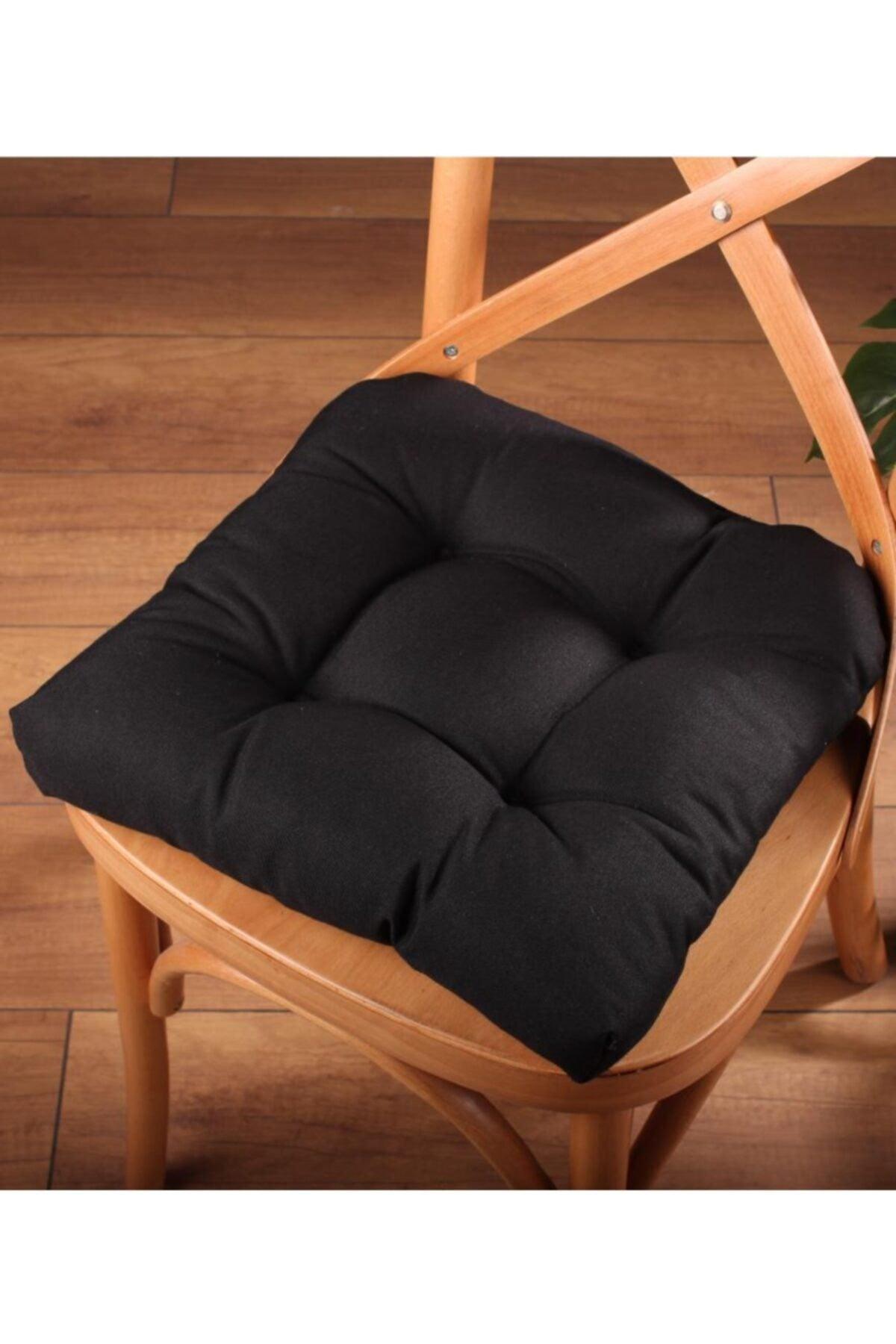 Lux Pofidik Black Chair Cushion Specially Stitched Laced 40x40cm - Swordslife