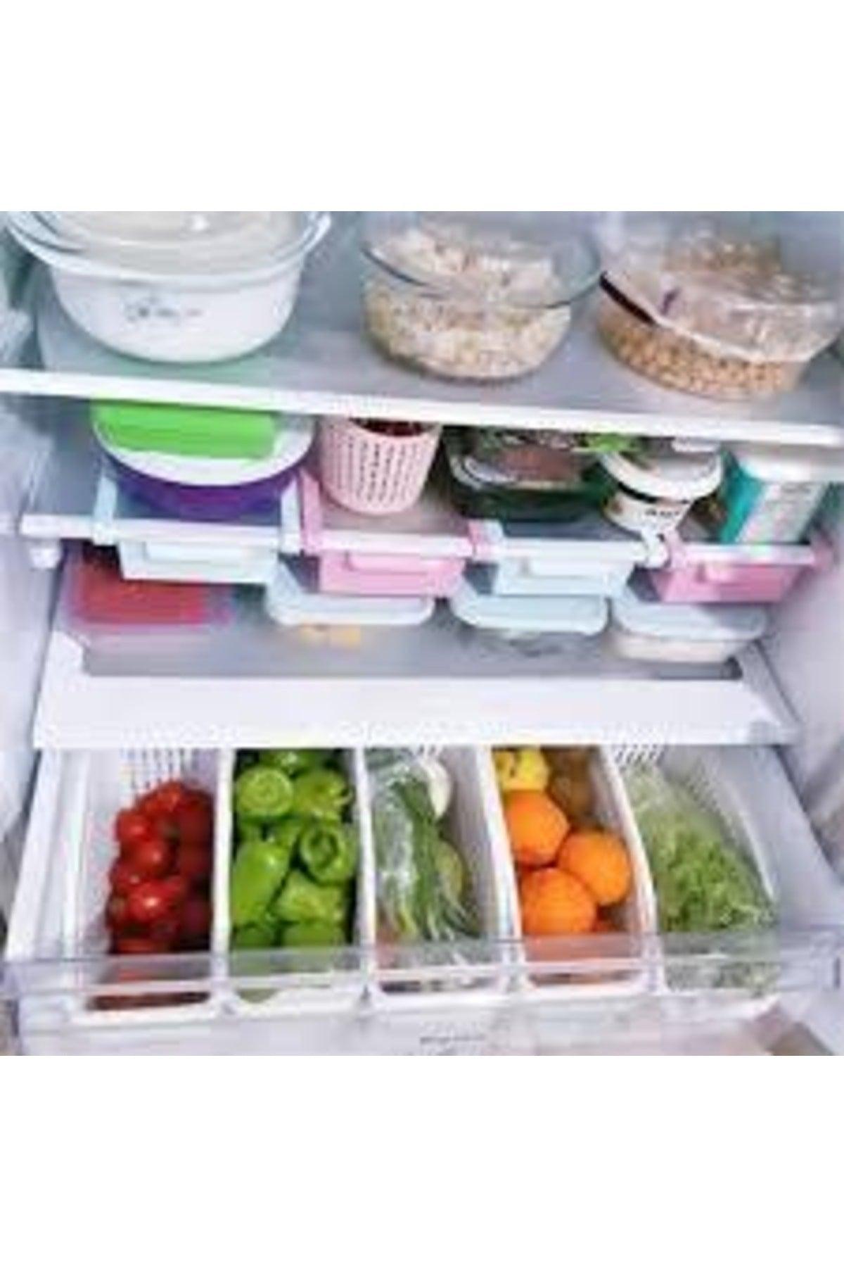 Luxmilard Adjustable Refrigerator Organizer Basket Drawer Shelf Organizer - Swordslife
