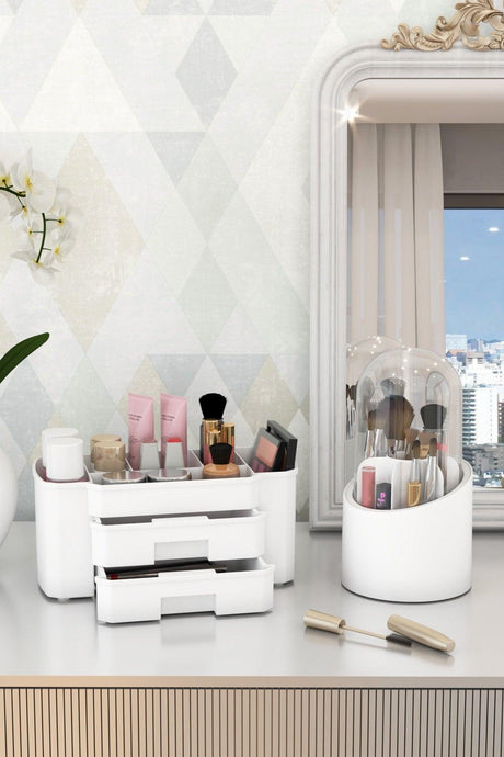 Luxury Makeup Cosmetics And Brush Holder