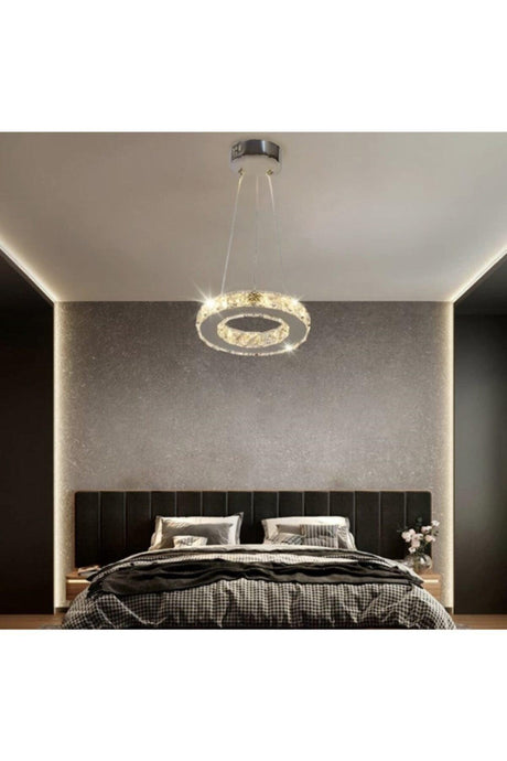 Luxury Modern Crystal Stone Pendant Lamp Led Chandelier 3 Colors Led Chandelier - Swordslife