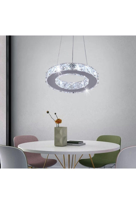 Luxury Modern Crystal Stone Pendant Lamp Led Chandelier 3 Colors Led Chandelier - Swordslife
