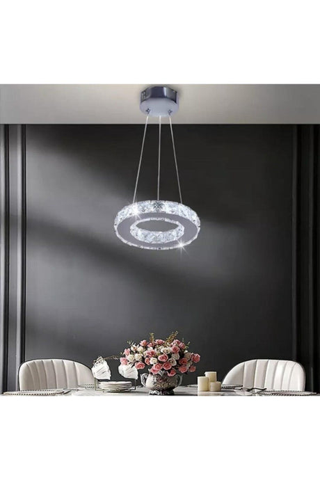 Luxury Modern Crystal Stone Pendant Lamp Led Chandelier 3 Colors Led Chandelier - Swordslife