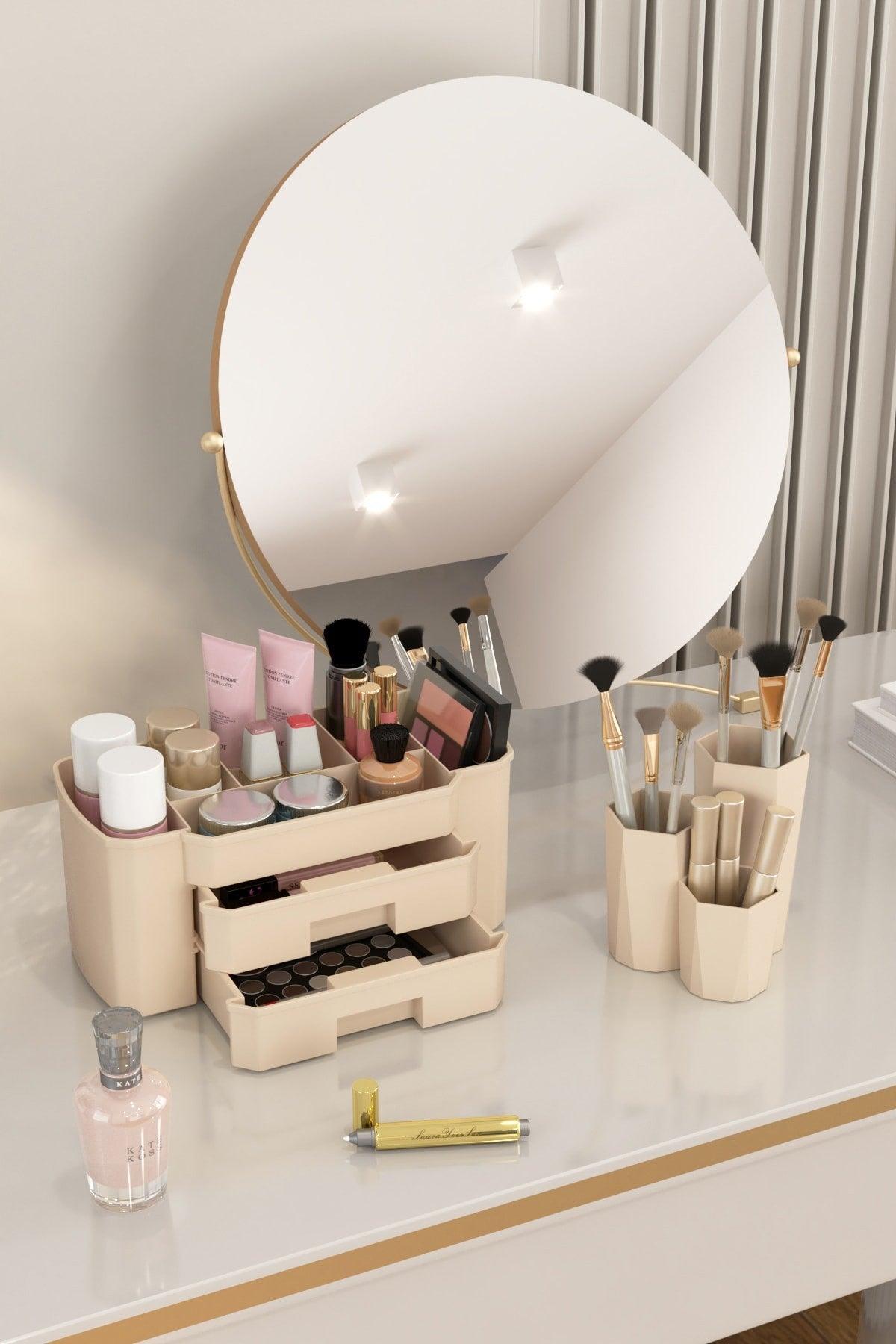Makeup Organizer And Cosmetic Storage Box Organizer Set of 2 - Swordslife