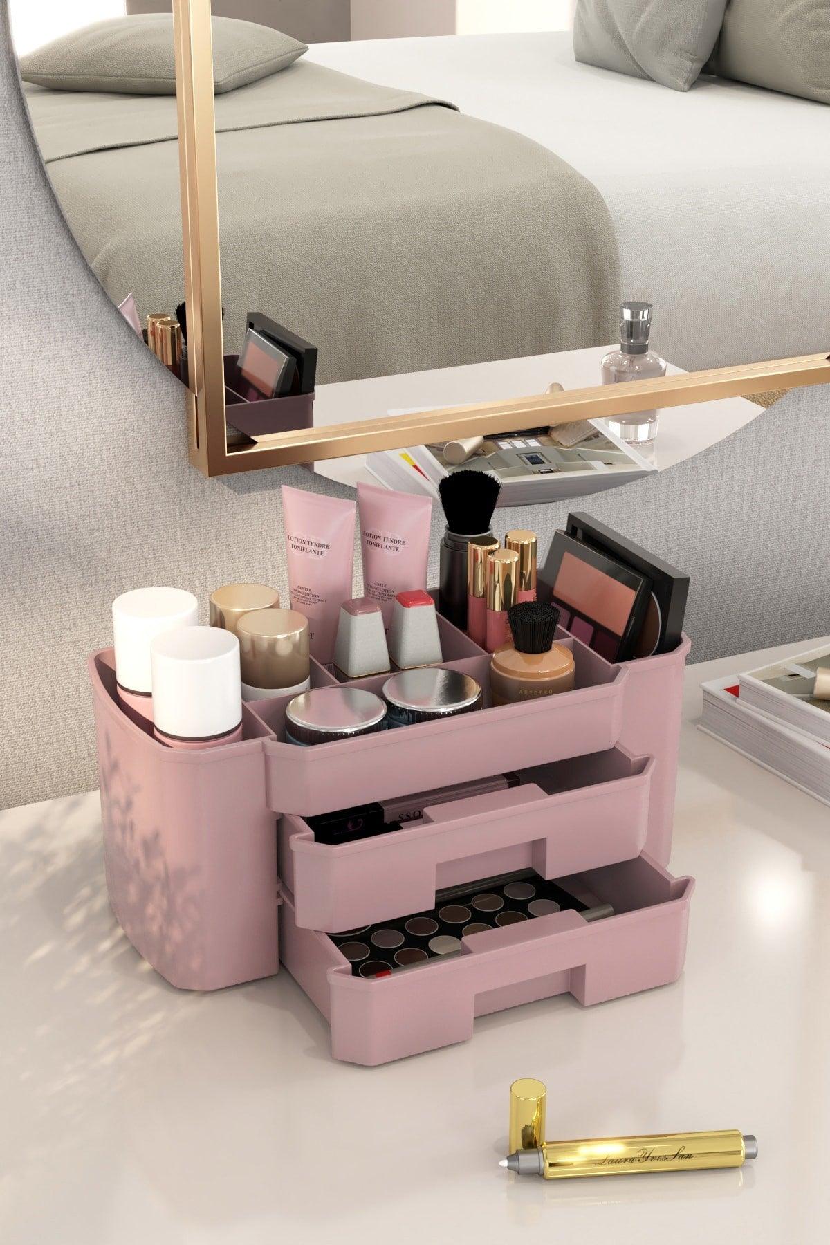 Makeup Organizer And Cosmetic Storage Box Organizer Set of 3 - Swordslife