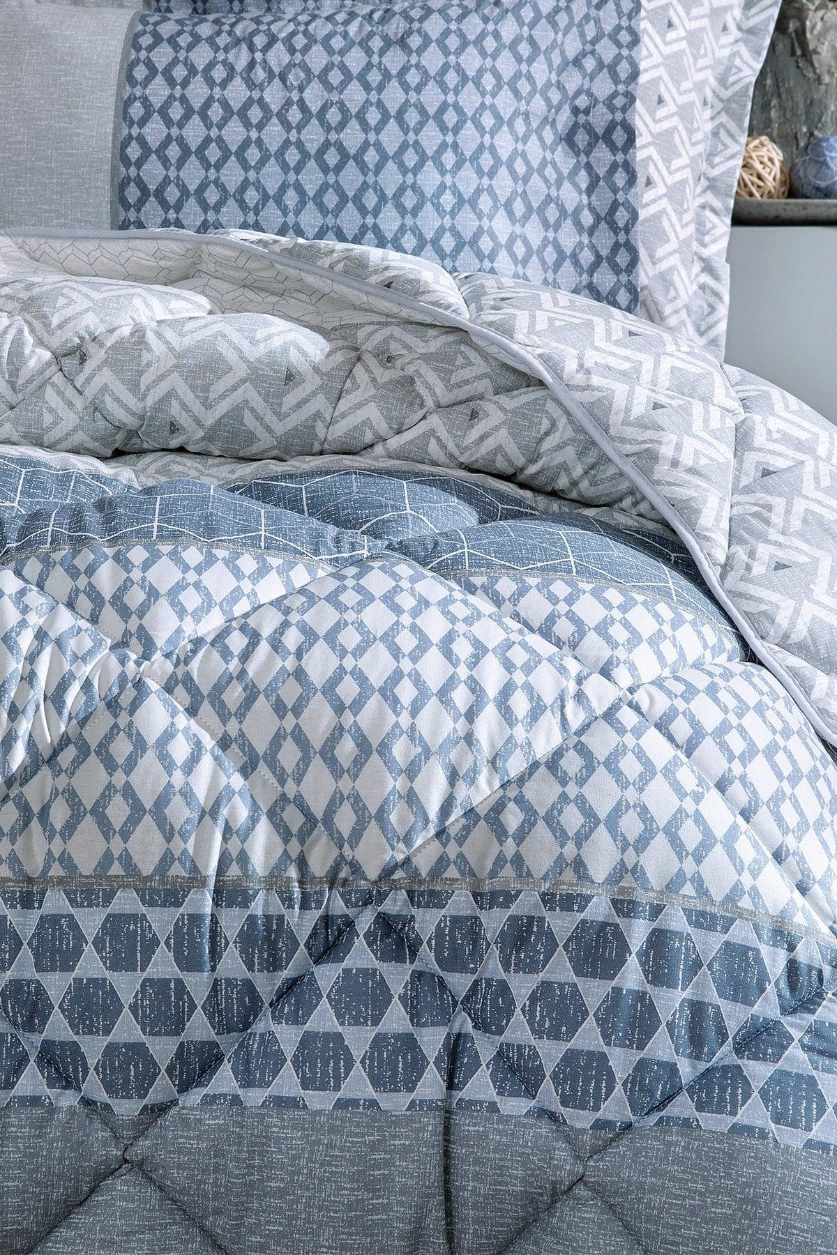 Malin Double Bedding Set - Blue - Swordslife