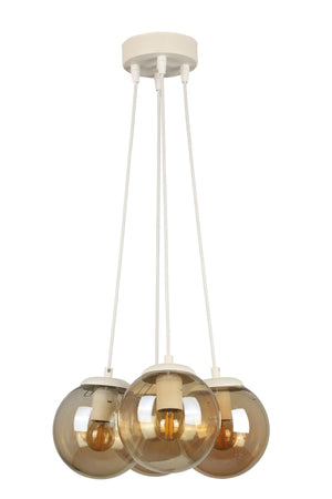 Malta 4th Chandelier White Honey Glass - Swordslife