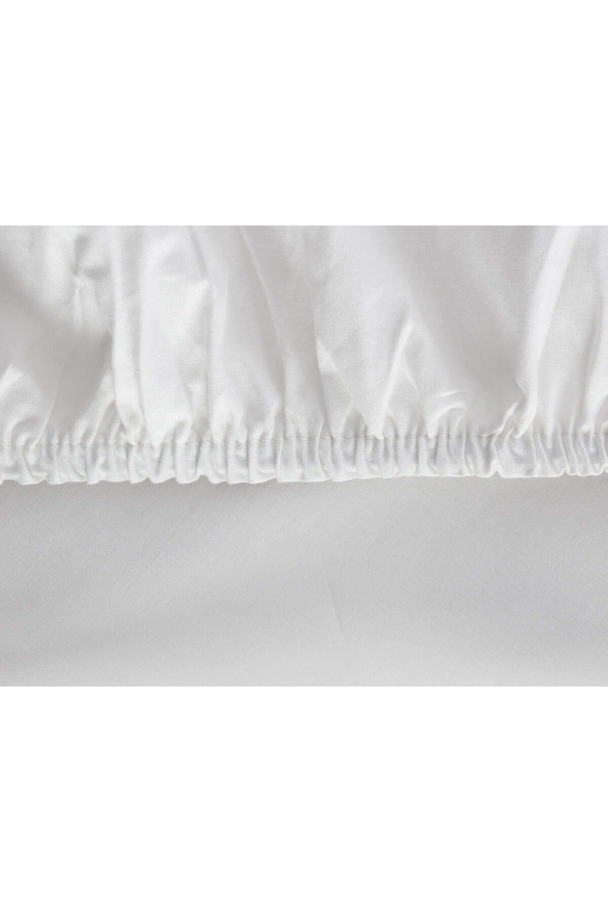 Manon Ranforce King Size Fitted Sheet - White - Swordslife