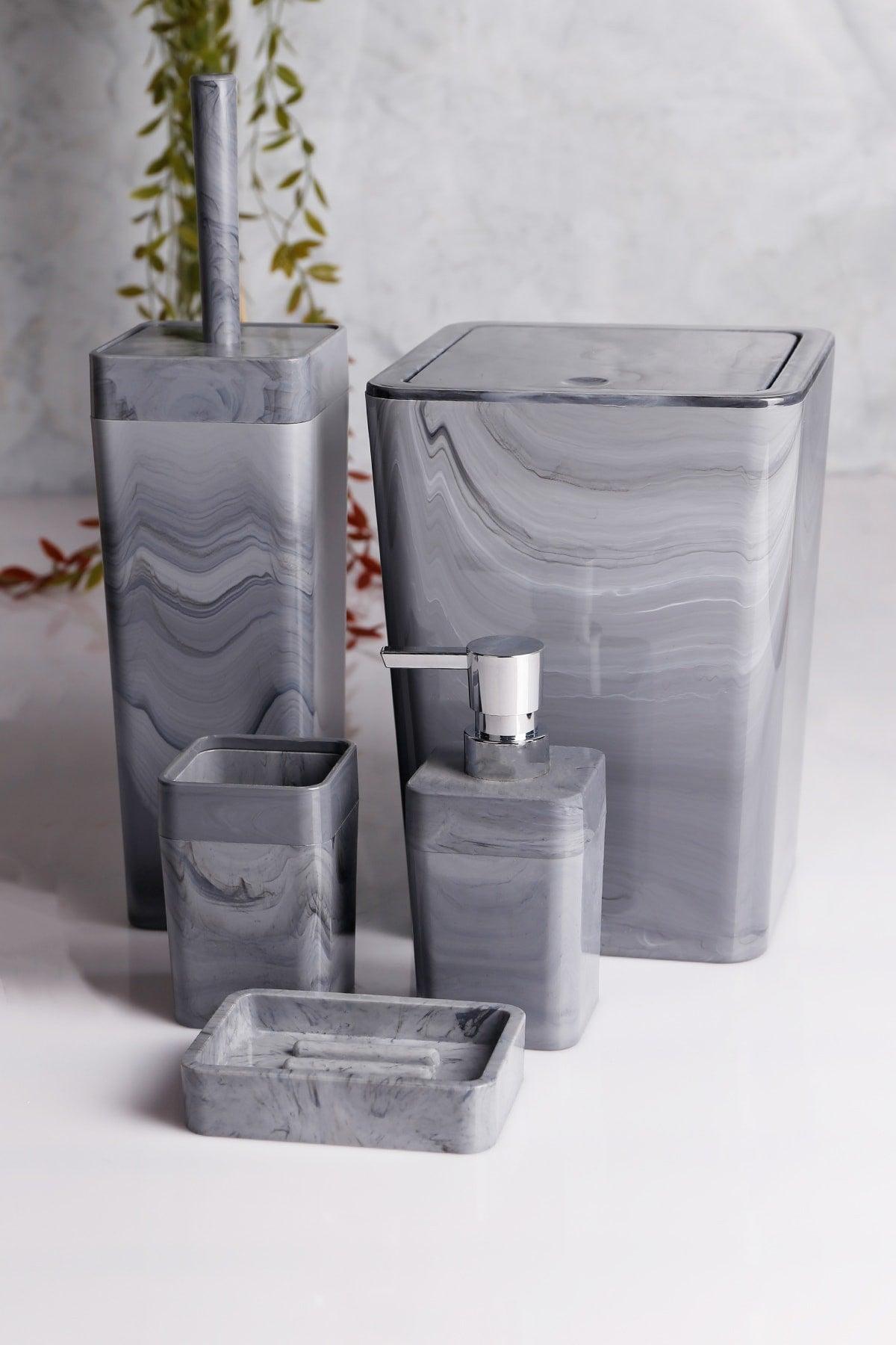 Marble Pattern Acrylic Bathroom Set - M2