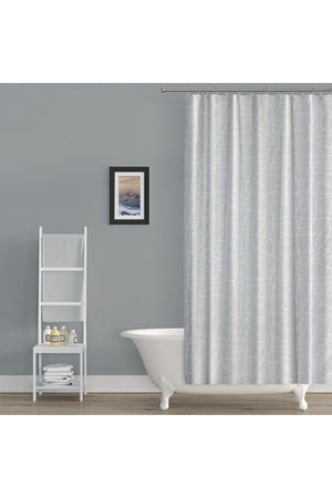 Marble Pattern Bathroom Curtain, Single Wing Shower Curtain-white Shower Curtain 12 Pieces C Ring Gift Curtain - Swordslife