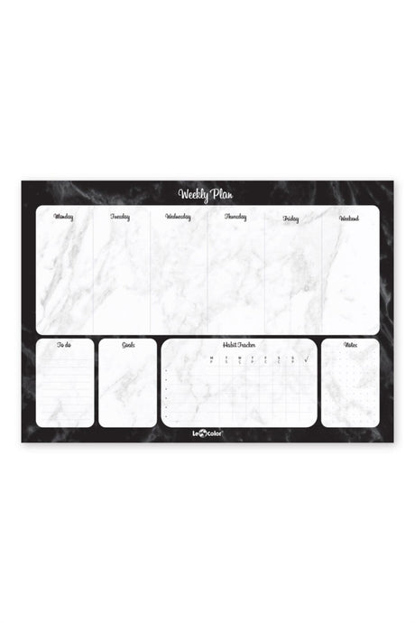 Marble Weekly Planner Block Black