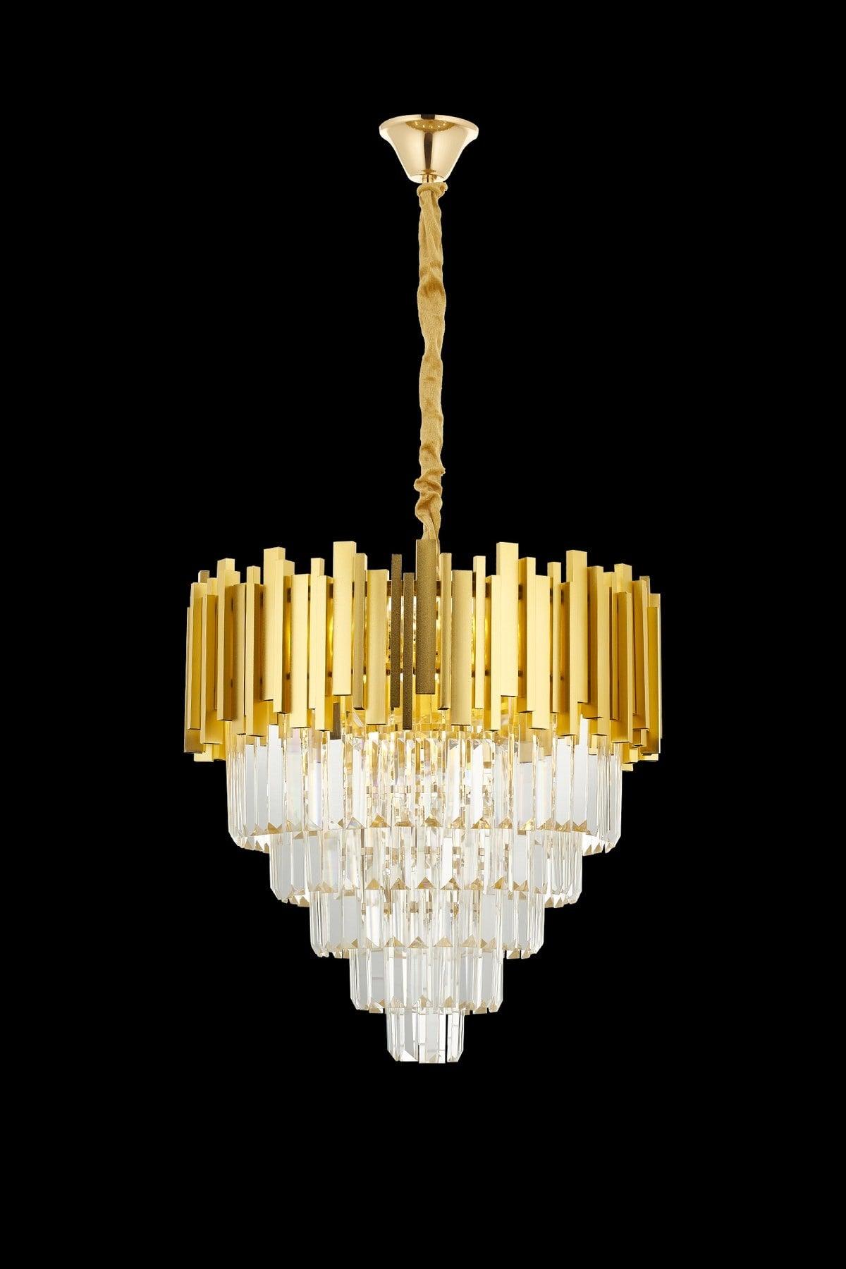 Marcella 50 Yellow Crystal Stone Chandelier - Swordslife