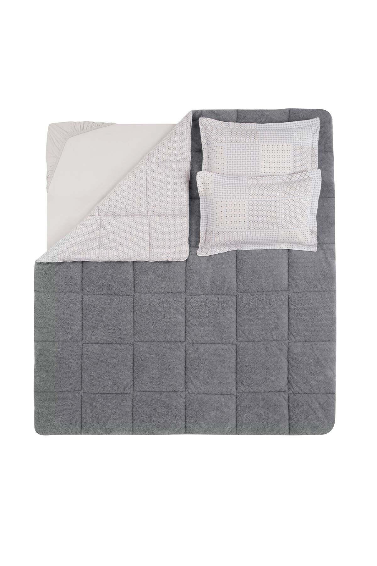 Marcia Triola Single Bedding Set - Gray - Swordslife