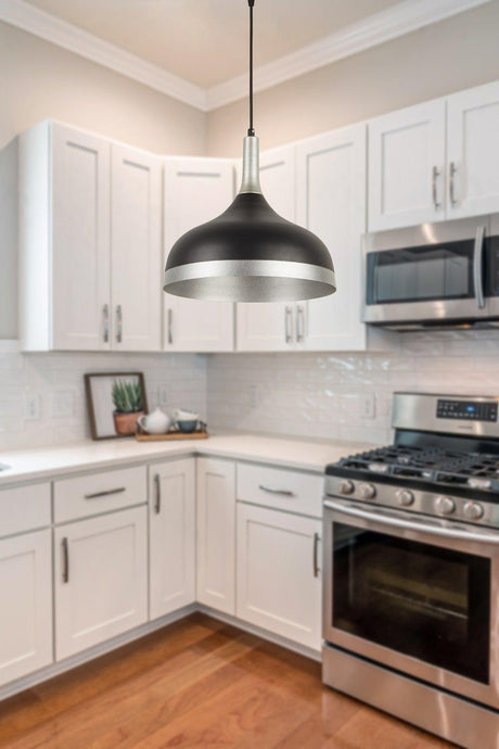 Marco Special Design Modern Sport Decorative Cafe-kitchen Black Inside Silver Pendant Lamp Single Chandelier - Swordslife