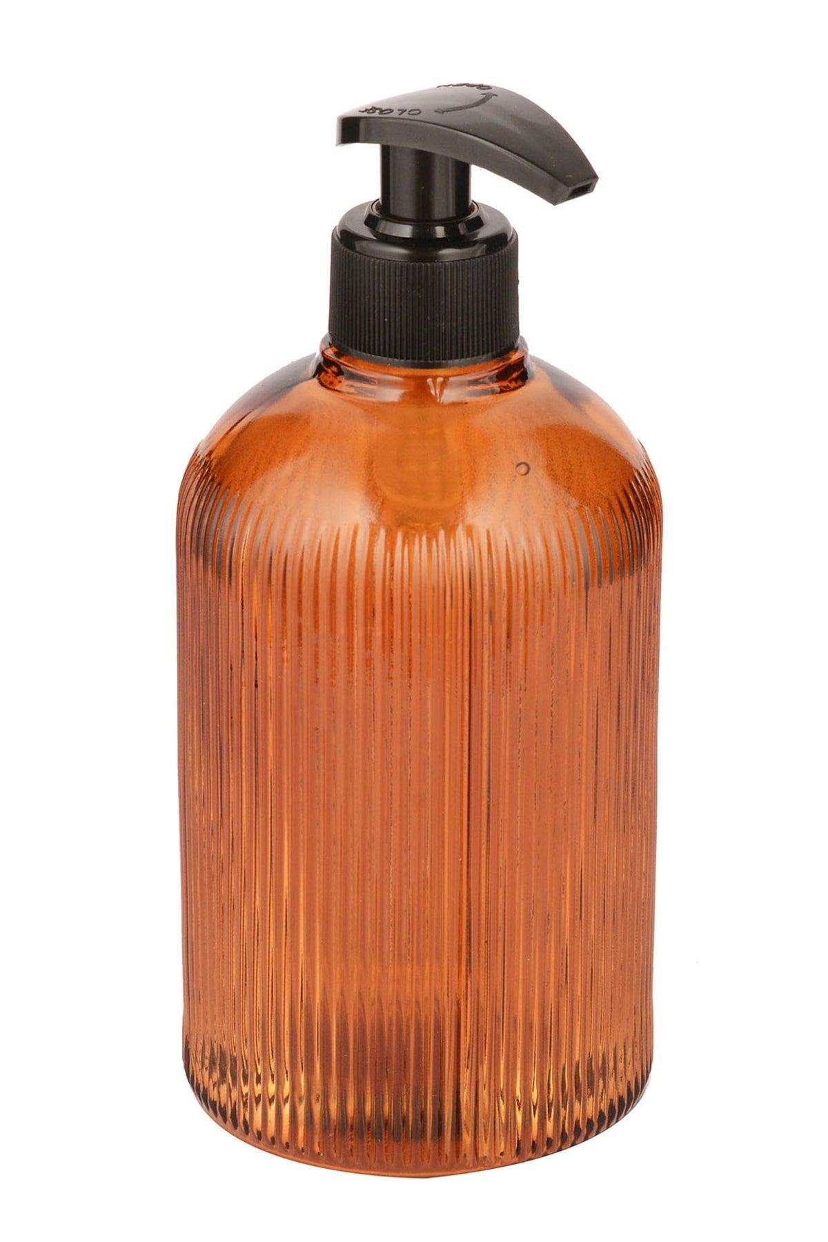 Deniz Glass Liquid Soap Dispenser Single-amber