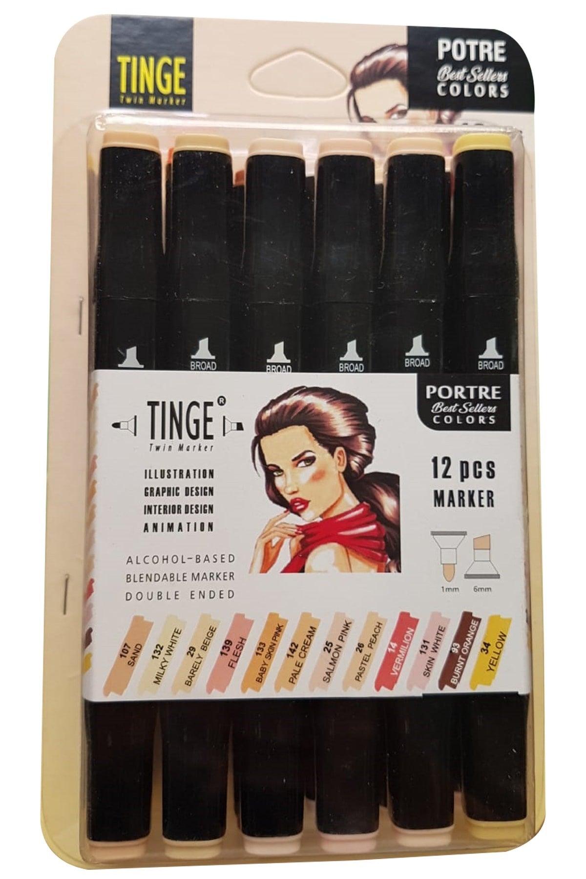 Marker Pen - Set of 12 Skin Colors - Marker