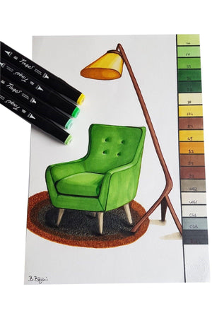 Marker Pen - 3 Pack Metallic Colors Marker