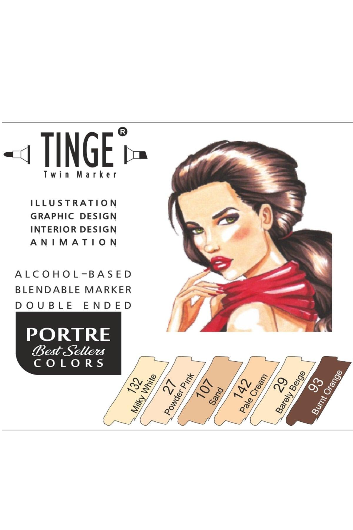 Marker Pen - Set of 6 Skin Colors - Marker