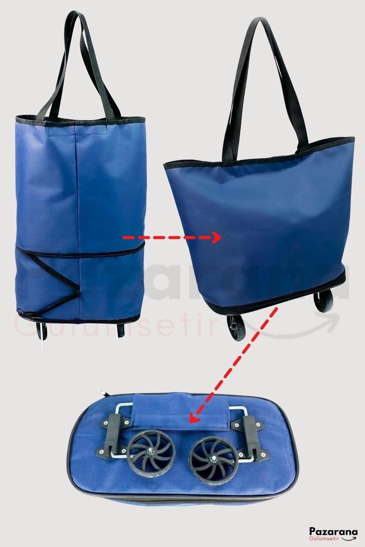 Market Trolley Market Bag Multi-Purpose Bag Folding Wheeled Market Cart Trolley - Swordslife