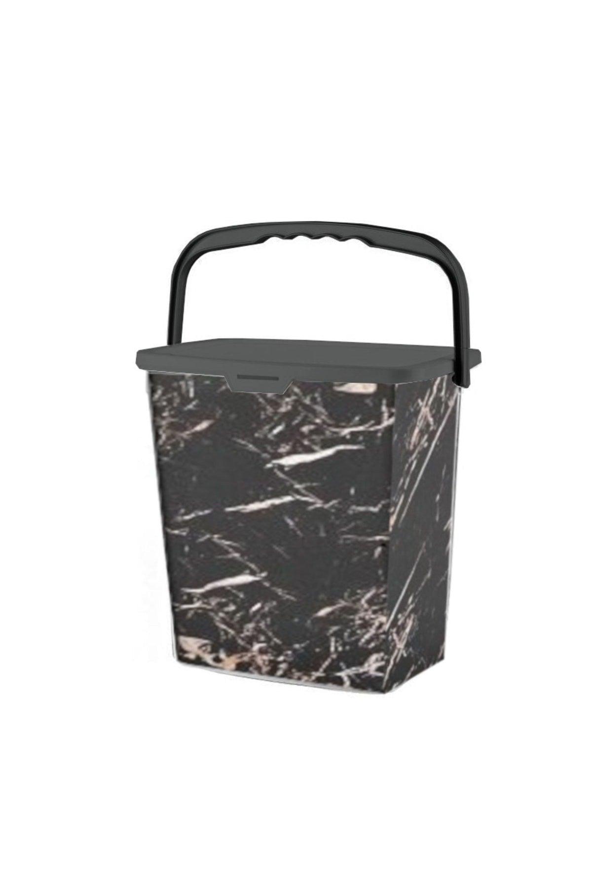 Marmor Muster mit Lid Detergent Portable Detergent Aufbewahrung Box Flur und Bakliyat Container 6 Lt - Swordslife