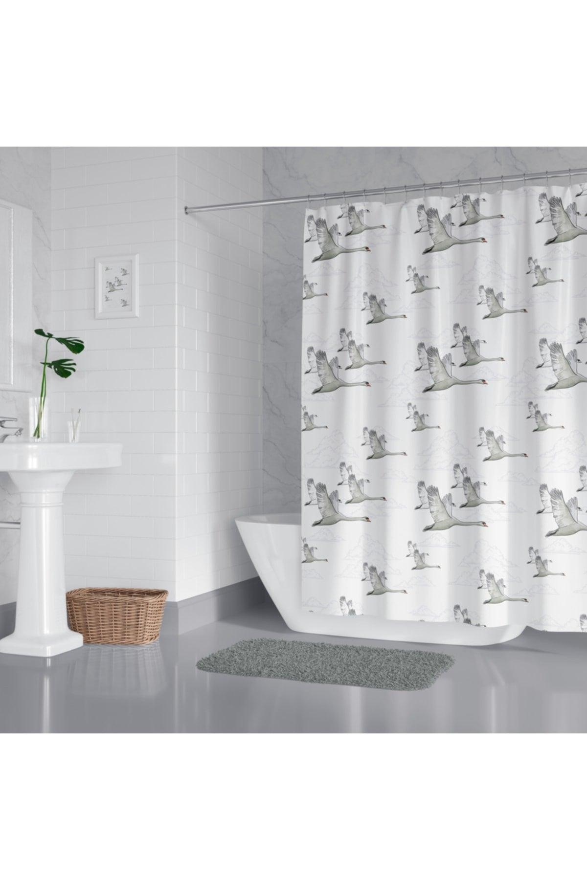 Seagull Pattern Shower Curtain