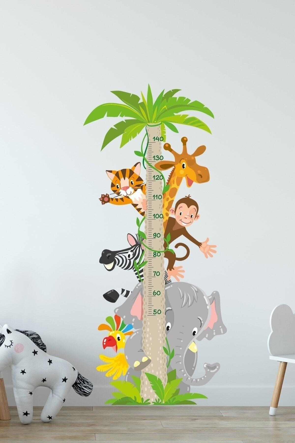 Master Design Cute Animals Themed Height Gauge Wall Sticker Set - Swordslife