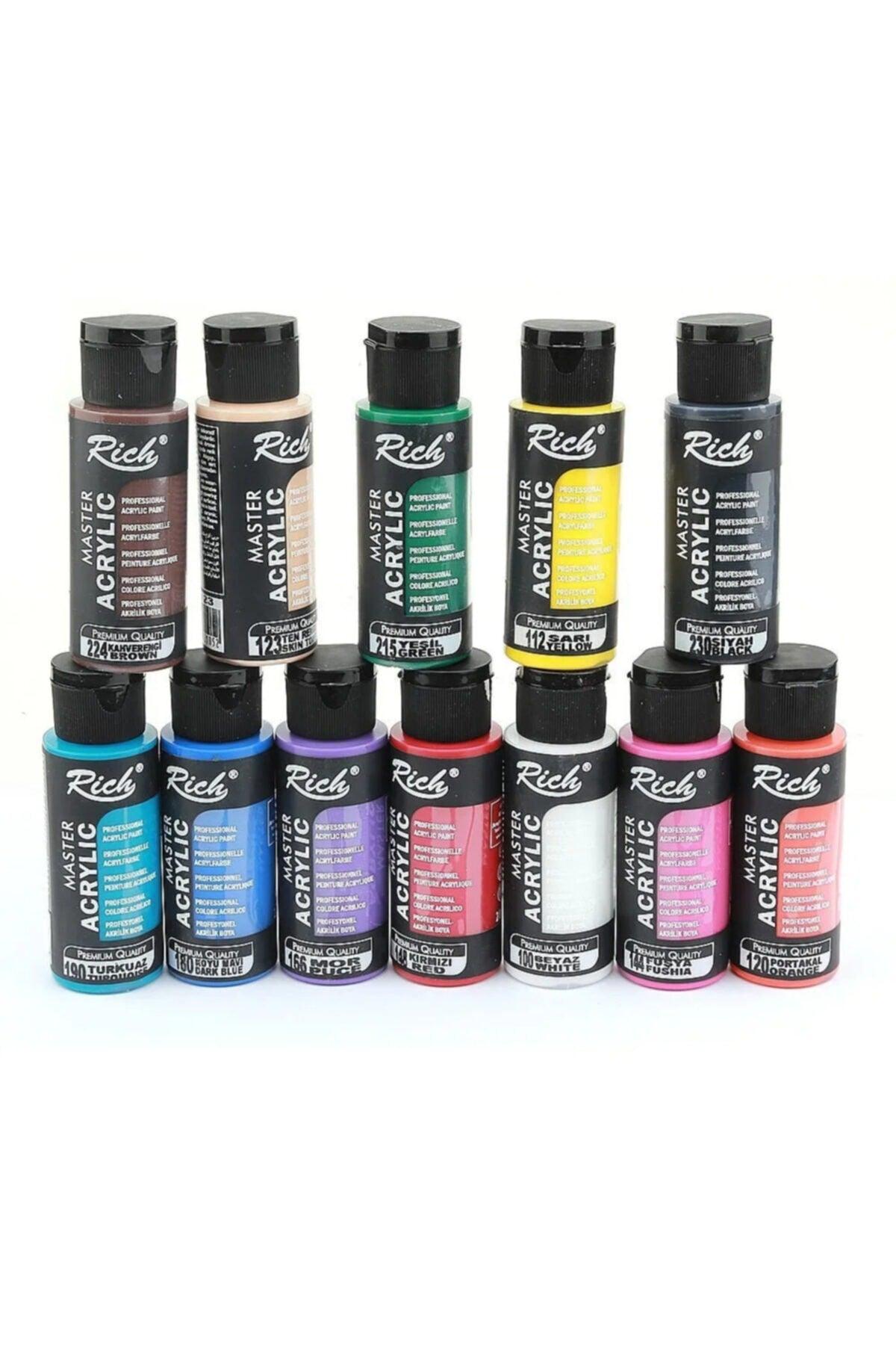 Mastermix Acrylic Paint Set 12 Colors 60 Cc
