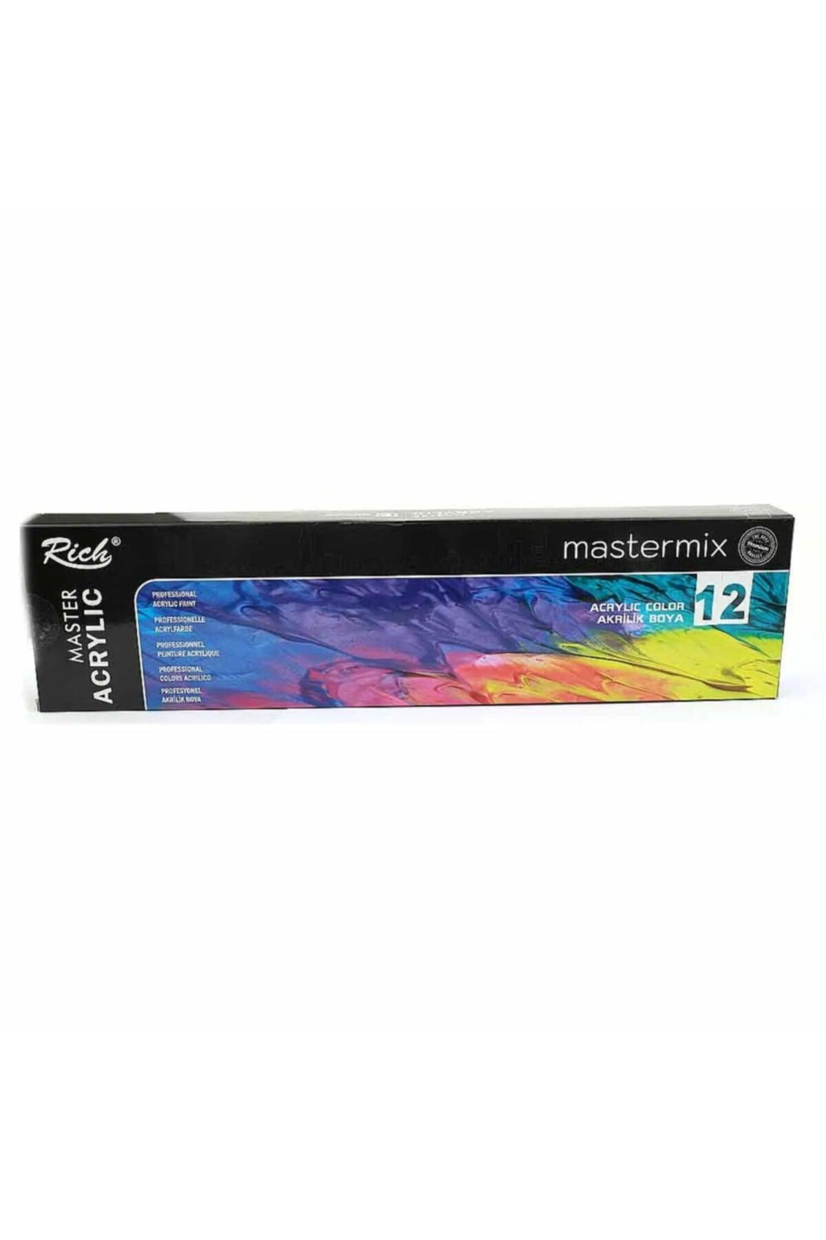 Mastermix Acrylic Paint Set 12 Colors 60 Cc