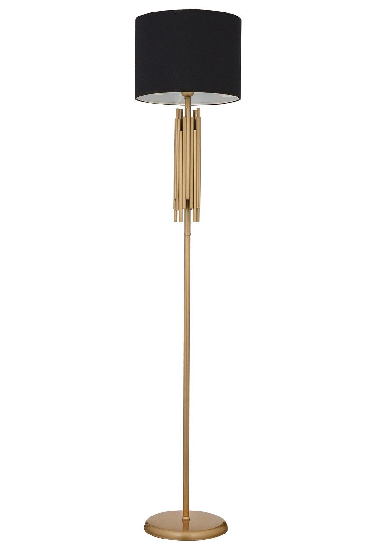Matisse Black Cap Tumbled Decorative Design Standing Lampshade Lamp Modern Metal Floor Lamp - Swordslife