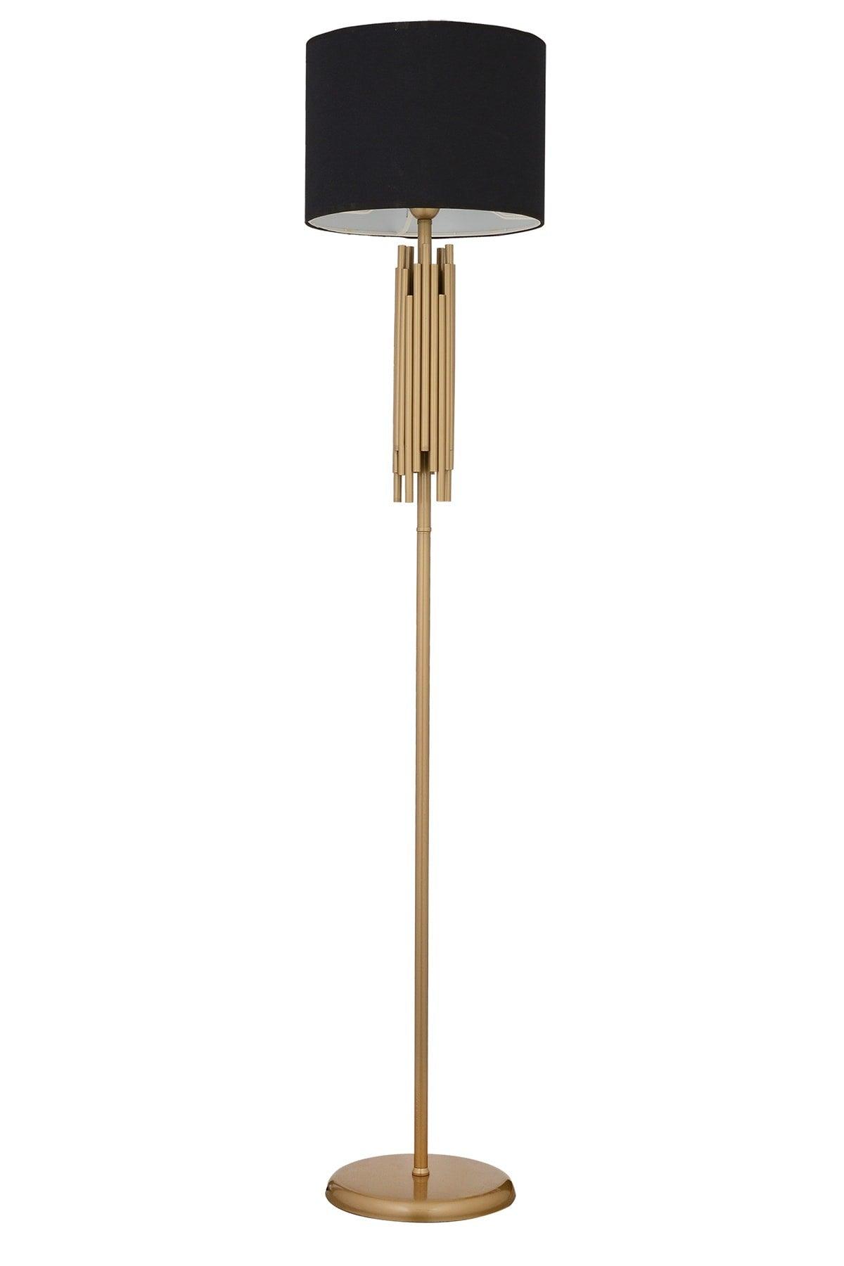 Matisse Black Cap Tumbled Decorative Design Standing Lampshade Lamp Modern Metal Floor Lamp - Swordslife