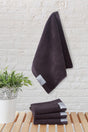 Mauro 100% Organic Cotton 4 Pcs Hand Towel (30X30) - Smoked - Swordslife