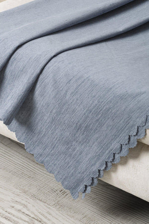 Blue Chenille Double Sided Sofa Bed Seat Cover Shawl - Swordslife