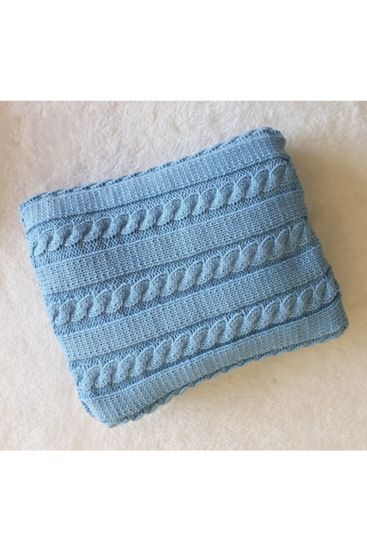 Blue Knitwear Baby Blanket - Swordslife