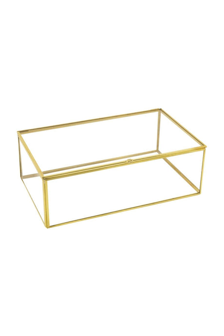 maxi xl gold engagement ring makeup organizer glass box - Swordslife