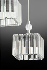 Maya 2 Silver K-10 Crystal Stone Chandelier - Swordslife