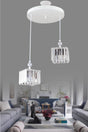 Maya 2 Piece White K-10 Stone Chandelier - Swordslife