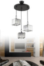 Maya 3 Piece Black K-10 Stone Chandelier