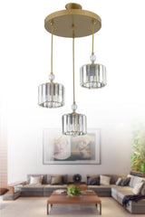 Maya 3 Piece Tumbled Y-10 Stone Chandelier - Swordslife