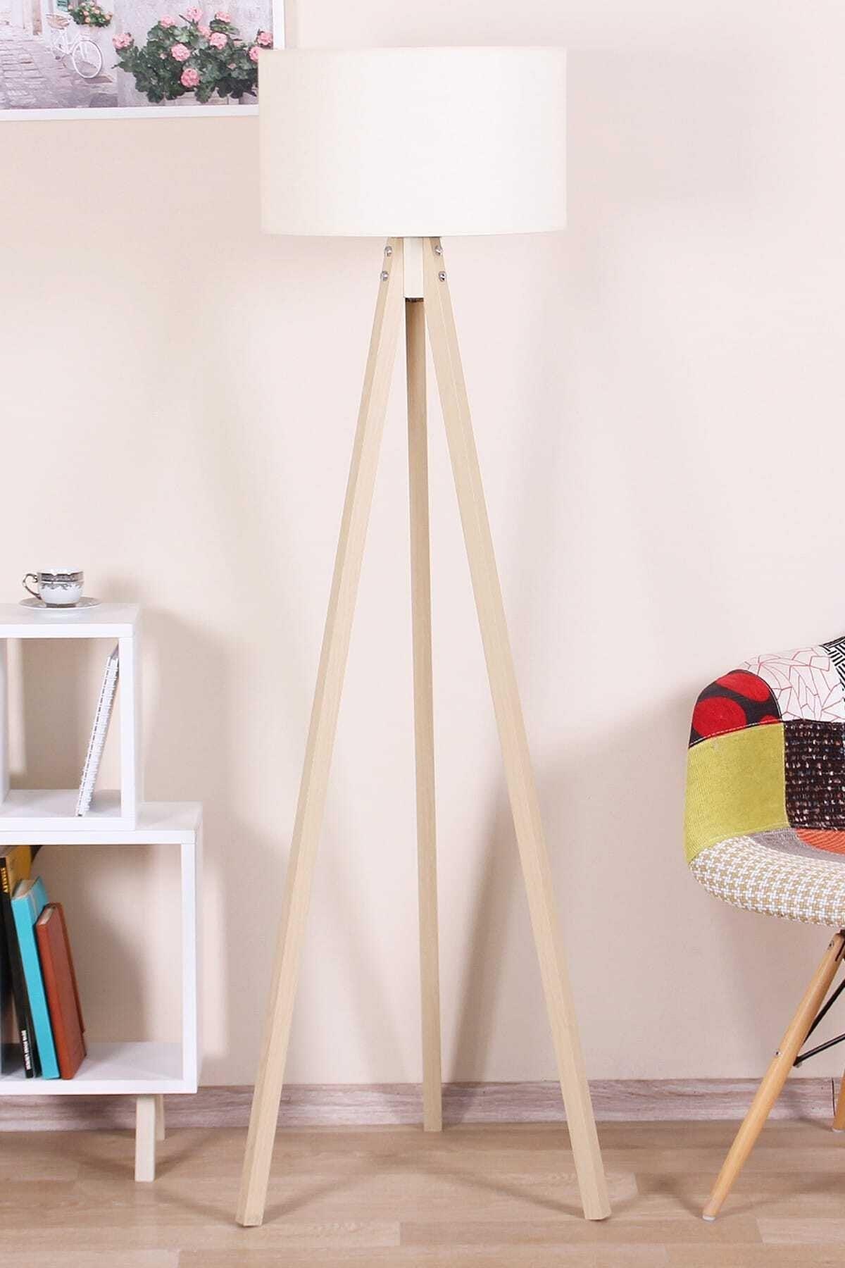 Mdf Floor Lamp - Cream/natural - Atlntk-ktl-cream-natural - Swordslife