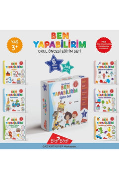 Preschool learning set with 6 educational books for ages 3 and up