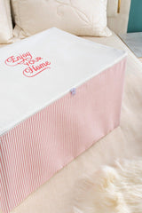 Medium Size Print Detail Pink Striped Storage Bag 63