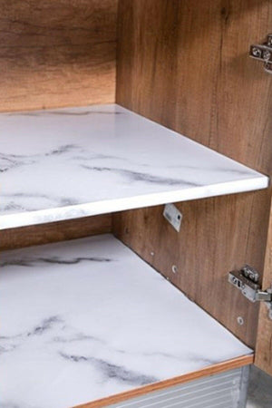 Marble Patterned Adhesive Kitchen Counter Top Foil White Foil 1 Meter 1420 - Swordslife