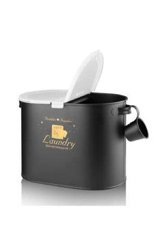 Black metal 2-compartment detergent box