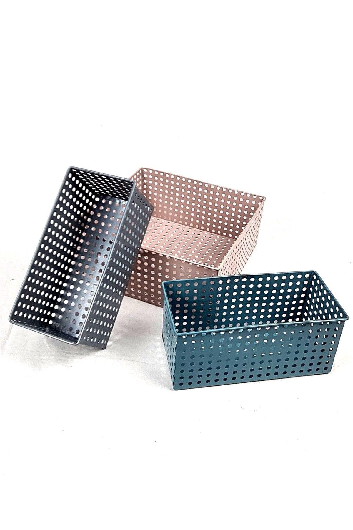 Metal Basket Set Color Organizer 3 Piece Set Dd001 - Swordslife