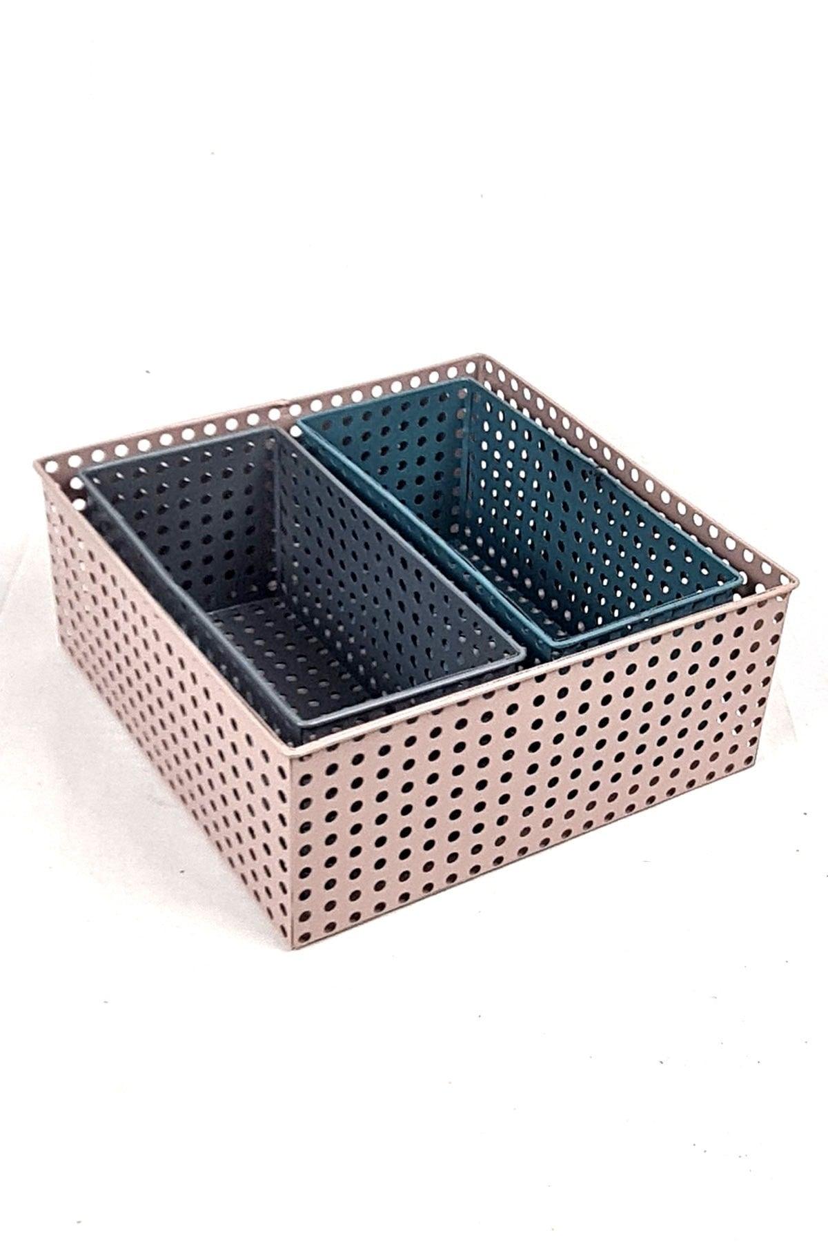 Metal Basket Set Color Organizer 3 Piece Set Dd001 - Swordslife