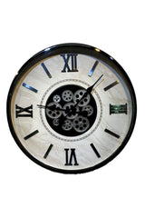 Metal Chrome Plated Glass Active Wheel Wall Clock - Swordslife