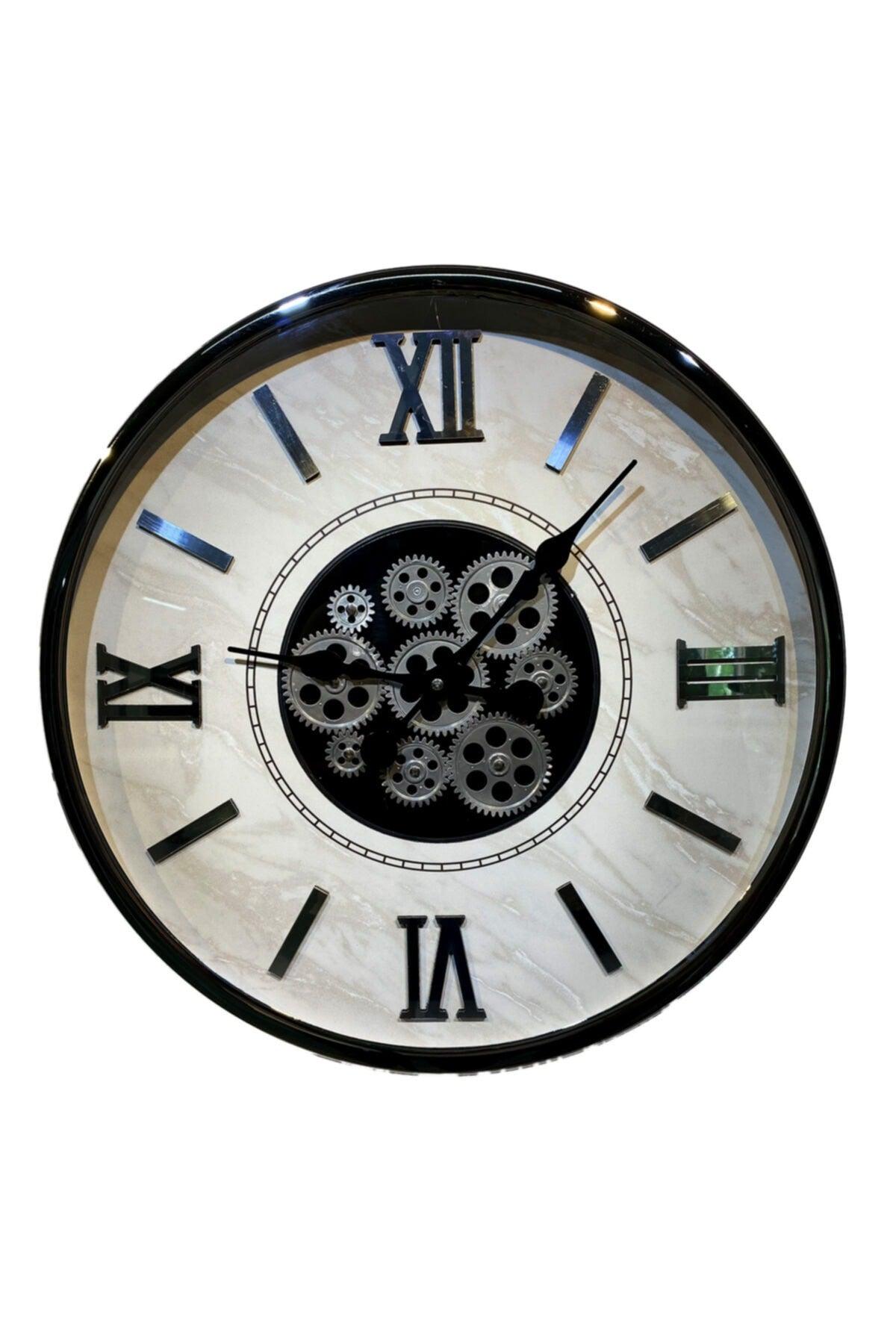 Metal Chrome Plated Glass Active Wheel Wall Clock - Swordslife